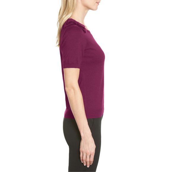 NWT Womens Size XS Nordstrom Cece Bow Shoulder Knit Sweater - Picture 3 of 5